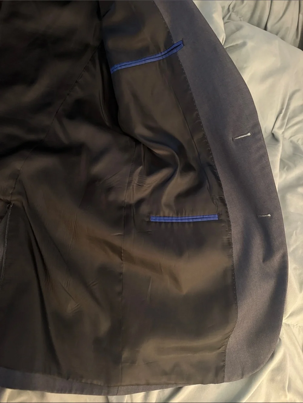 Kenneth Cole Dark Gray Two-Button Blazer